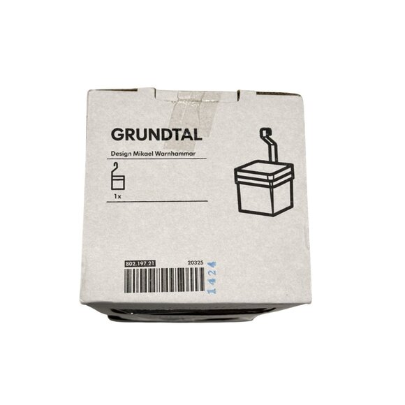 Ikea GRUNDTAL 802.197.21 Hanging Kitchen Covered Holder White Storage NEW - Picture 3 of 3